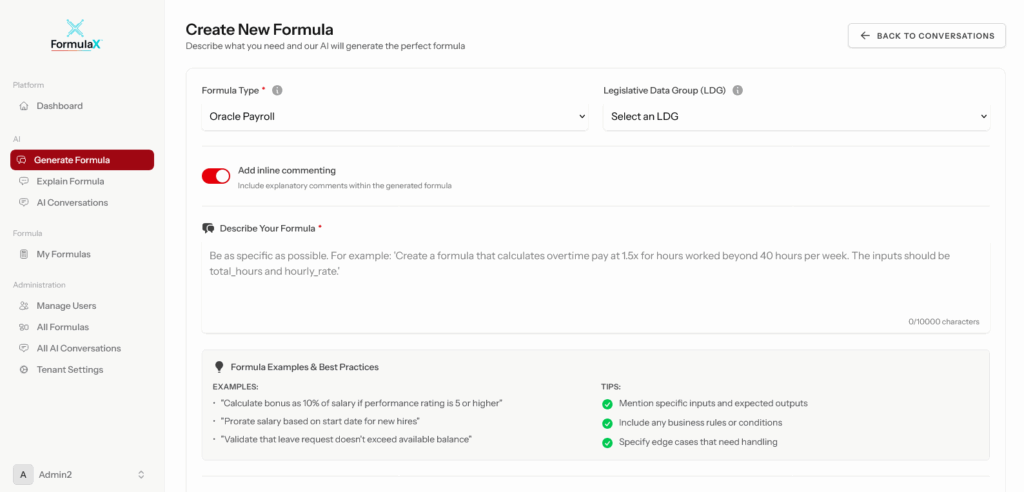 Generate or Optimize Formula 1 Generate or Optimize Formula 1