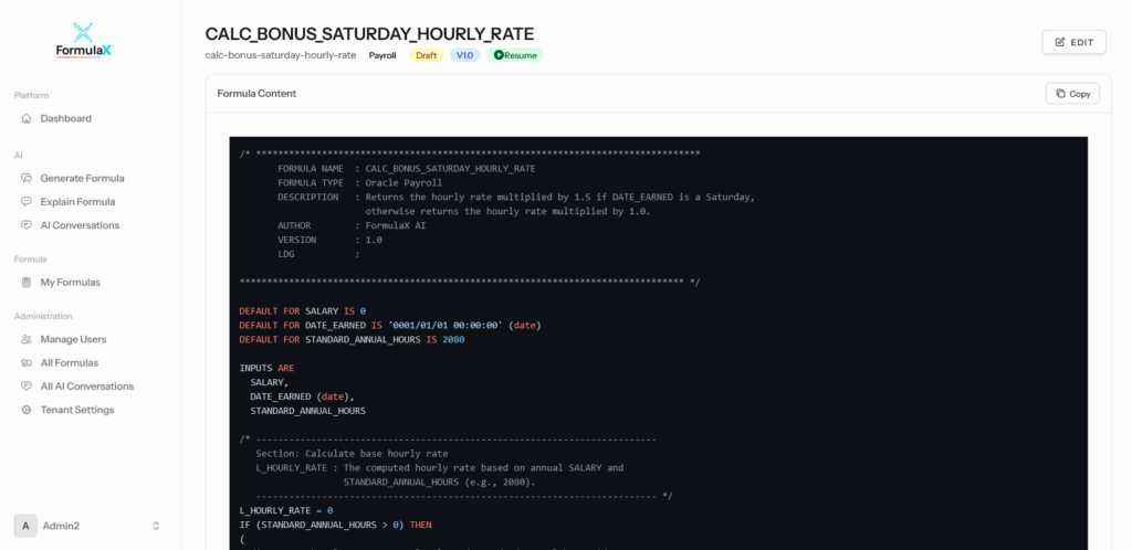 View Saved Formula 1 View Saved Formula 1